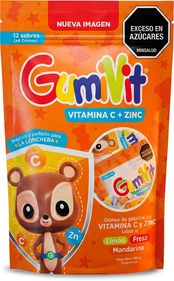 Empaque de Gumivit Vitamina C + Zinc