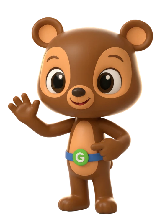Vito, la mascota de Gumivit, saludando